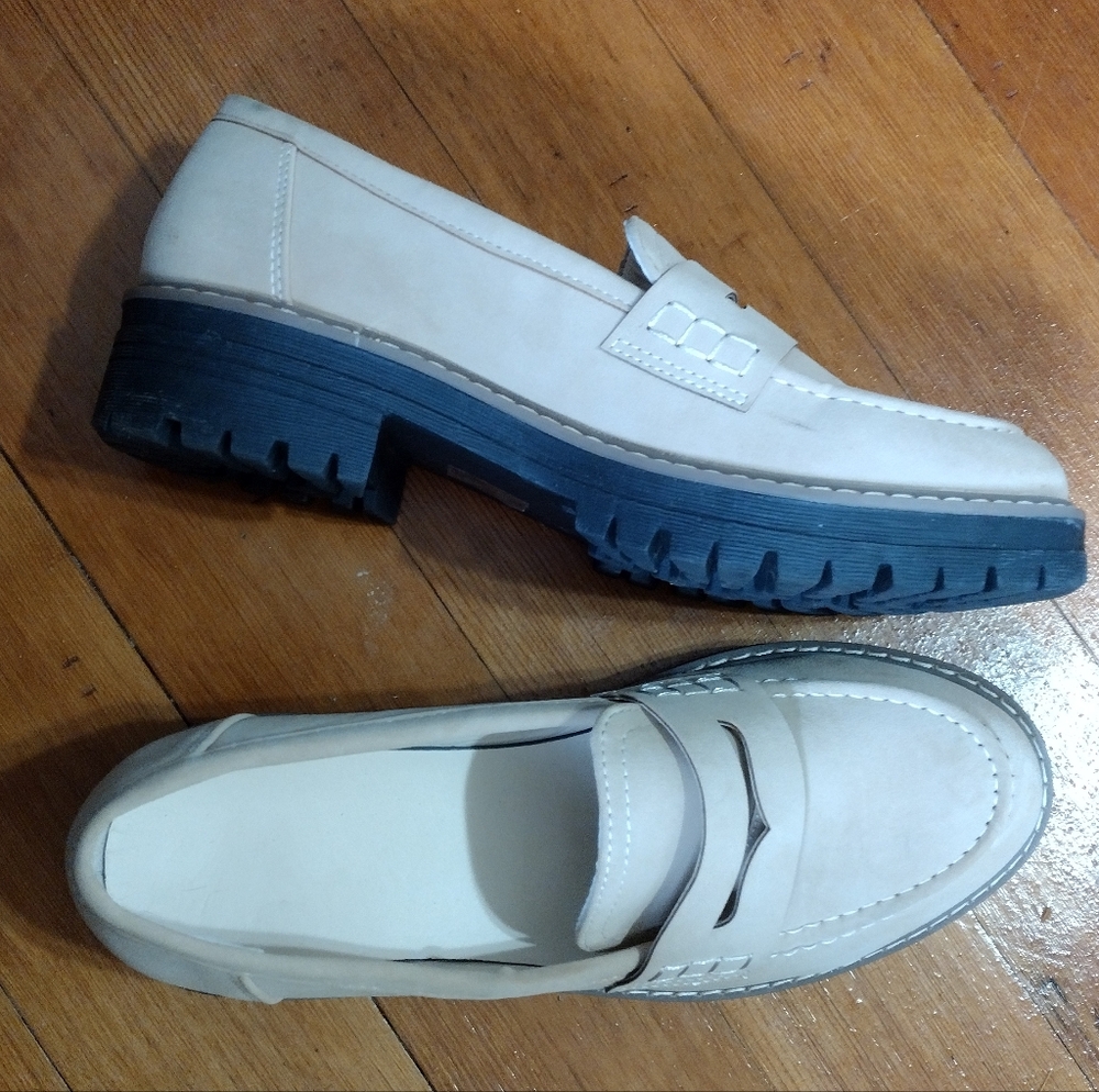 Women's Cream/Beige Platform Loafer - Picture 4 of 5